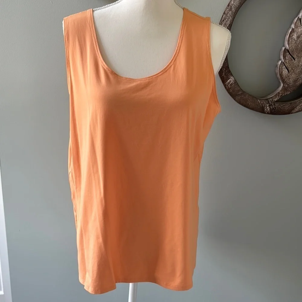 Chico's Orange Knit Sweater with matching tank size 3. 2 piece set